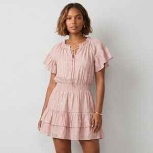 Anna Cate Kendall Smocked
Metallic Mini Dress‎ Size XS NWT